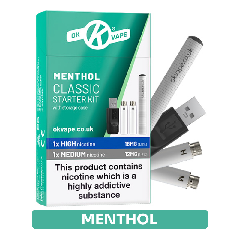 OK Vape Menthol E Cigarette Starter Kit Health and Care