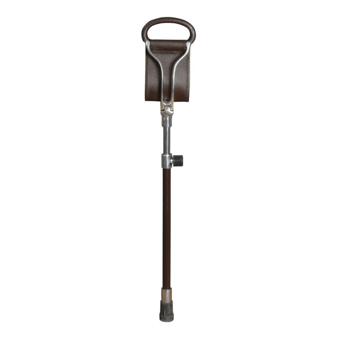 Adjustable Brown Promenade Walking Seat Stick | Health and Care