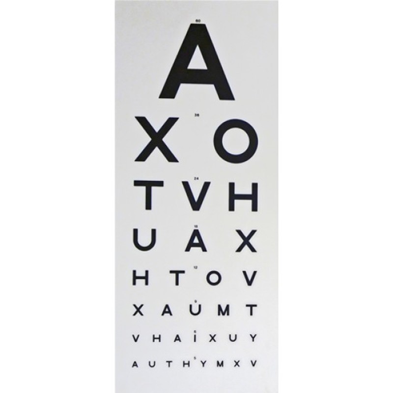 Reversible AOX Snellen Eye Test Panel (6m) | Health and Care