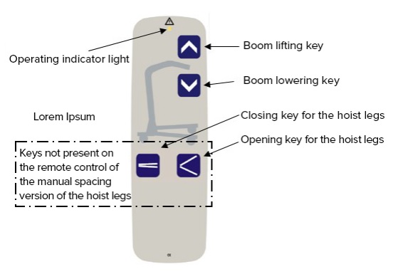 Samsoft 175 Patient Hoist Remote Buttons