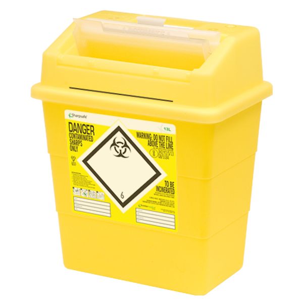 Sharpsafe 13 Litre Protected Access Sharps Disposal Unit (Pack of 20 ...