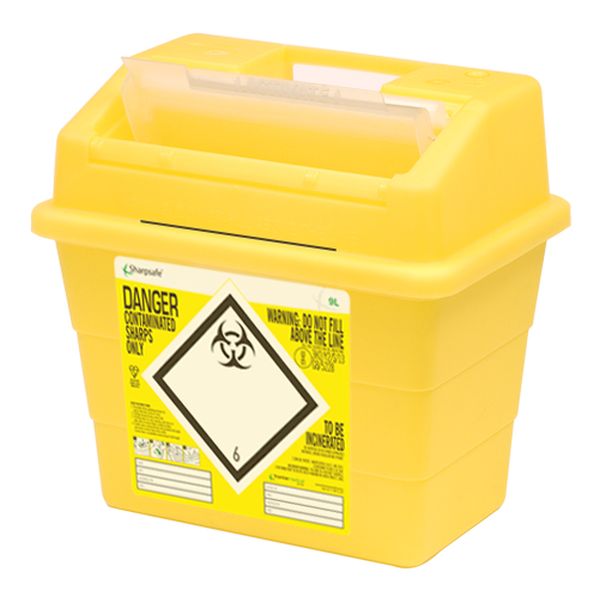 Sharpsafe 9 Litre Sharps Disposal Units (Pack of 20) :: Sports Supports ...