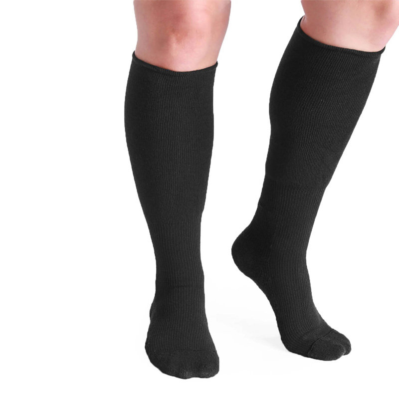 Sigvaris Compreflex Complete Unisex Black Knee High Compression Liners