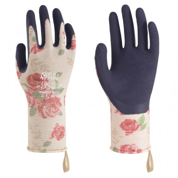 Towa WithGarden Luminus Rose-Patterned Premium Ladies Gardening Gloves