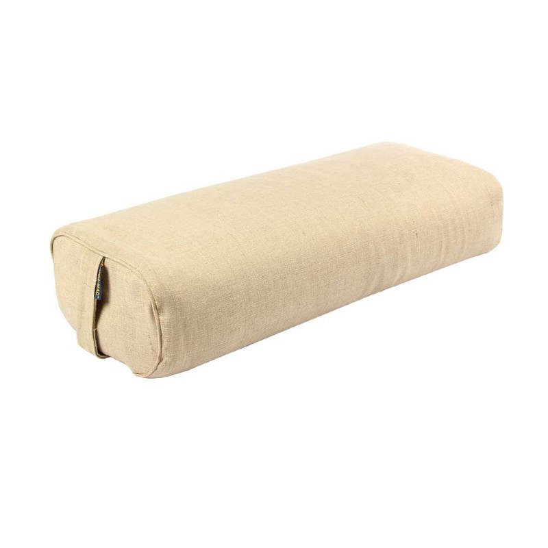 Rectangular Jute Buckwheat Yoga Bolster | Health and Care