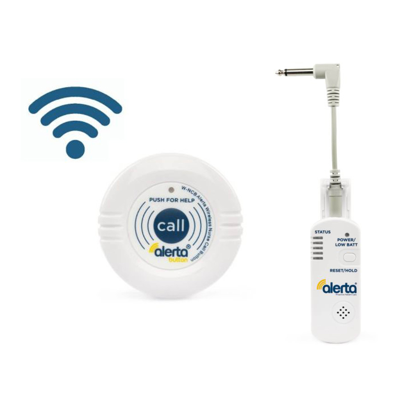 Alerta Wireless Nurse Call Button with Wall Point Wireless Receiver