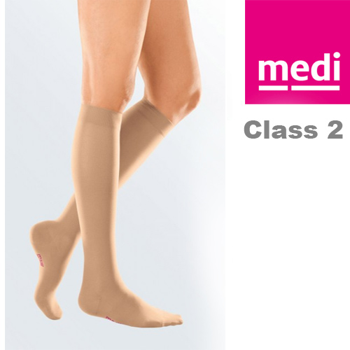 Mediven Elegance Beige Compression Stocking Petite Closed Toe Size 2 CCL1