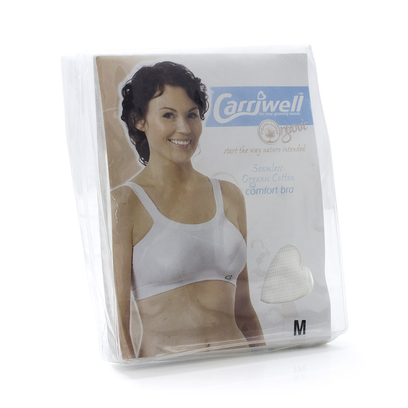 Nursing/maternity bralette in organic cotton white Carriwell