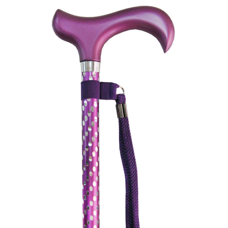 Height-Adjustable Sassy Purple Engraved Derby Walking Stick | Health ...