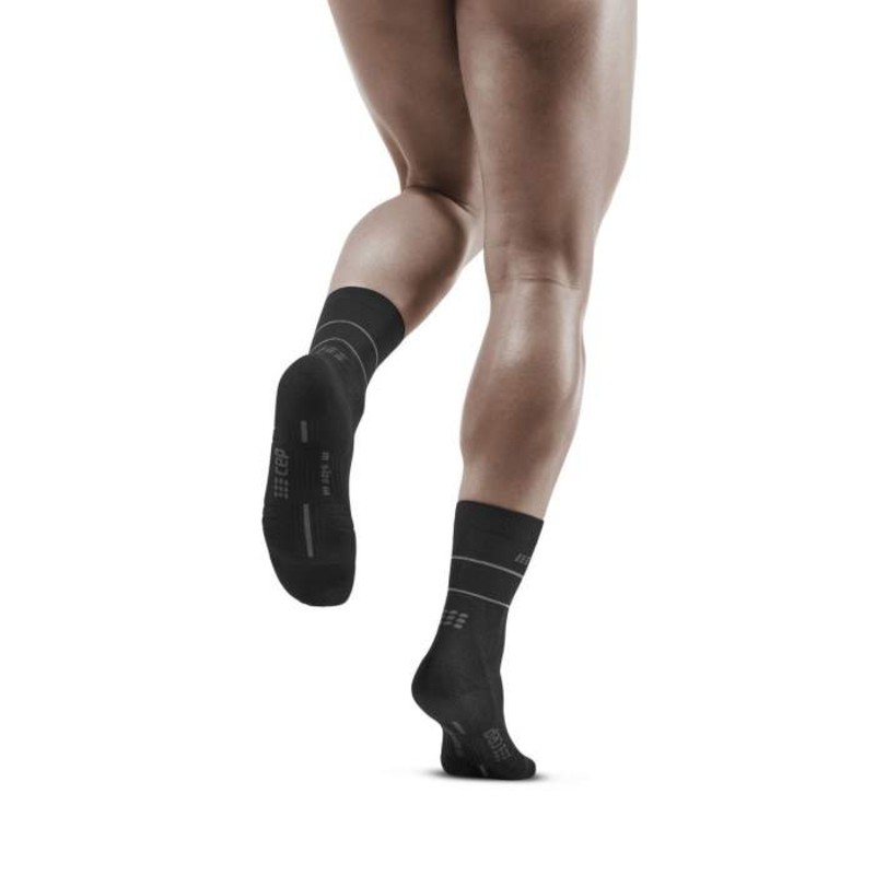 CEP Black Reflective Compression Socks for Men | Health and Care