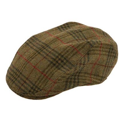 Dents Men's Sage Abraham Moon Check Tweed Flat Cap