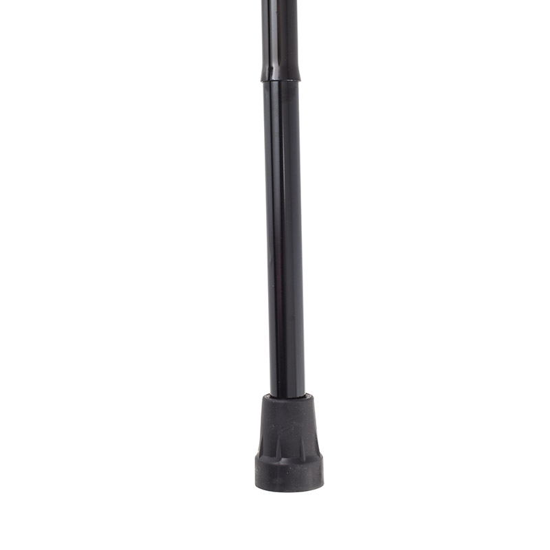 Adjustable Black Folding Cane With Strap 