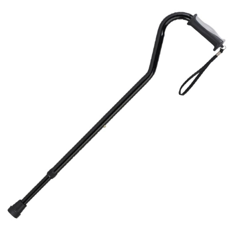 Drive Medical Black Folding Walking Stick with Gel Grip Handle