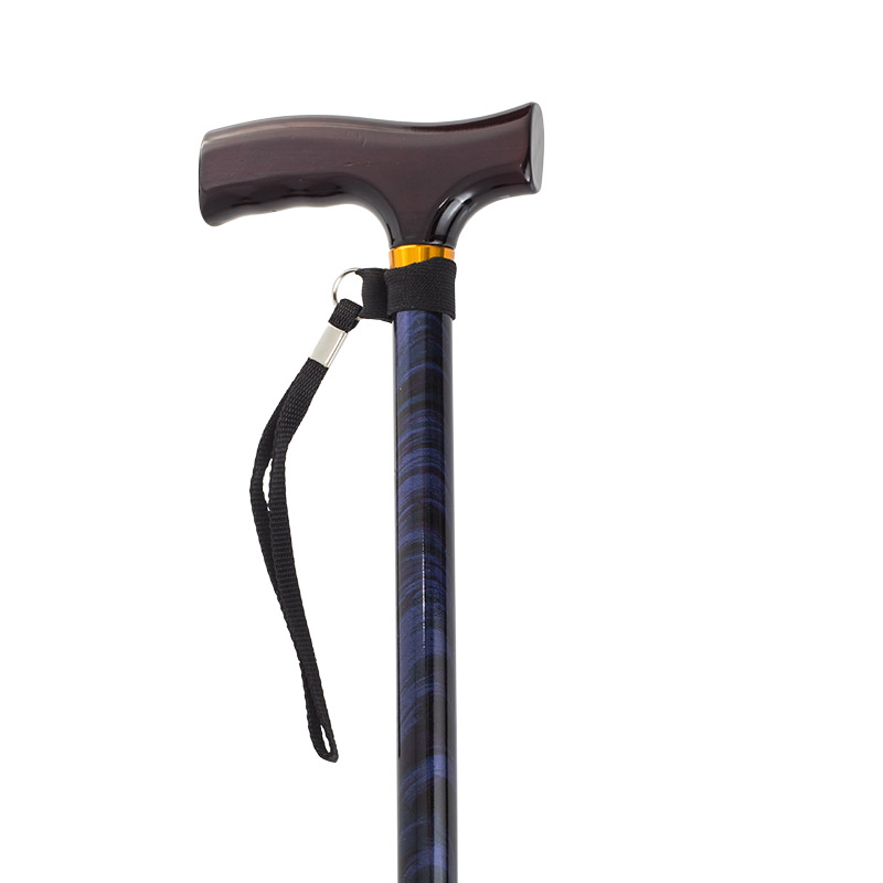 Drive Medical Cyclone Blue T-Handled Walking Cane with Strap