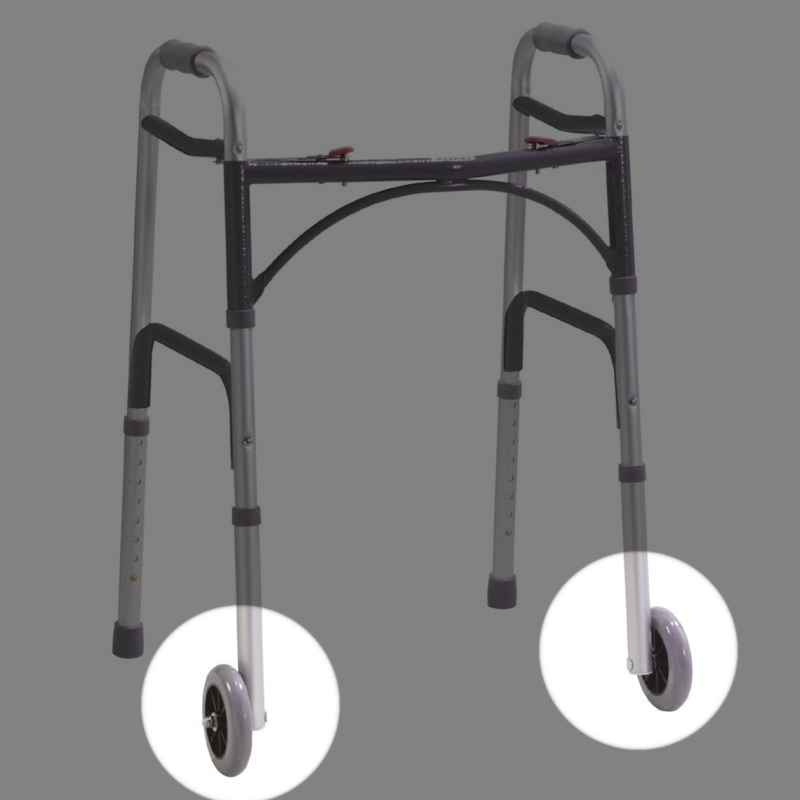 Front Castor Wheel and Glide for Drive Walking Frames (Pair)