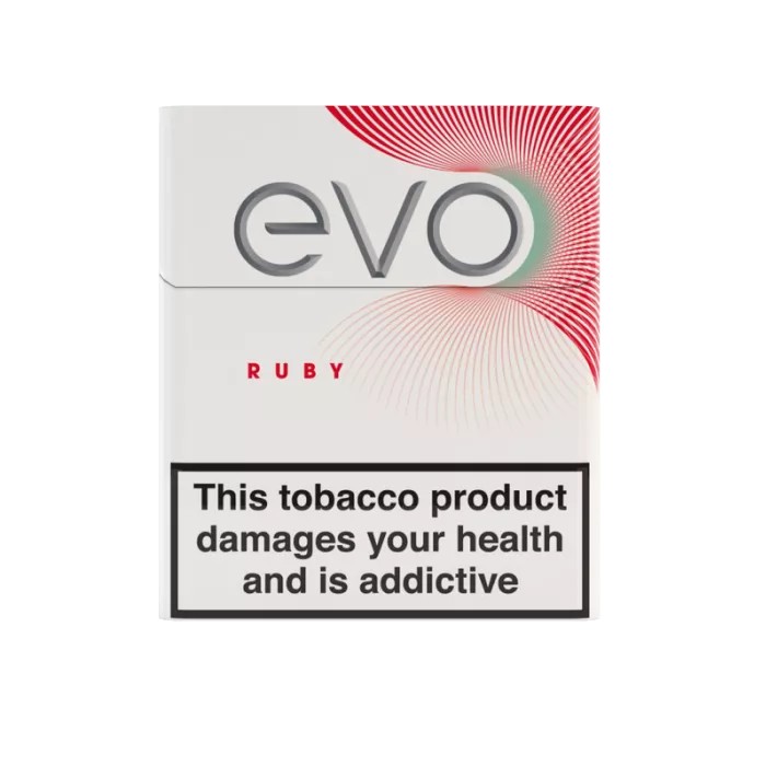 EVO Ruby Tobacco Sticks (Pack of 20) | Health and Care