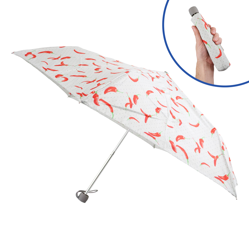 Fulton Superslim 2 Lightweight Foldable Umbrella (Hot Chillies)