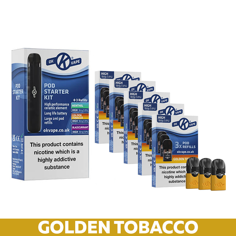 OK Vape Pod Starter Kit and Tobacco Refills Health and Care