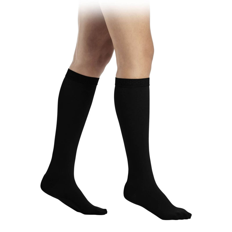 Sigvaris Style Semitransparent Class 2 Knee High Black Compression Stockings