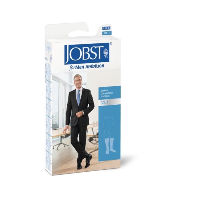 JOBST For Men Ambition Compression Class 2 Navy Below Knee Closed Toe ...