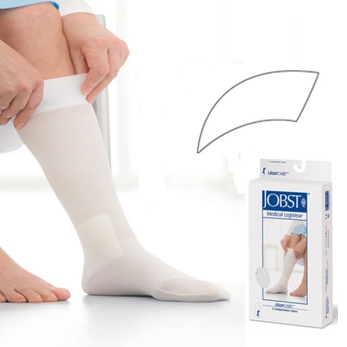 Jobst UlcerCare 3-Pack White Compression Stocking Liners - Small