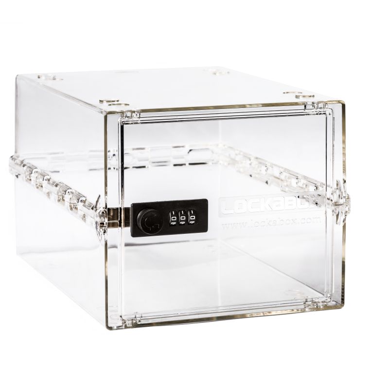 Lockable Storage Box Medicine Lock Box Versatile Coded Lock Container Clear  Childproof Lockable Storage Box For Food and Home Safety 