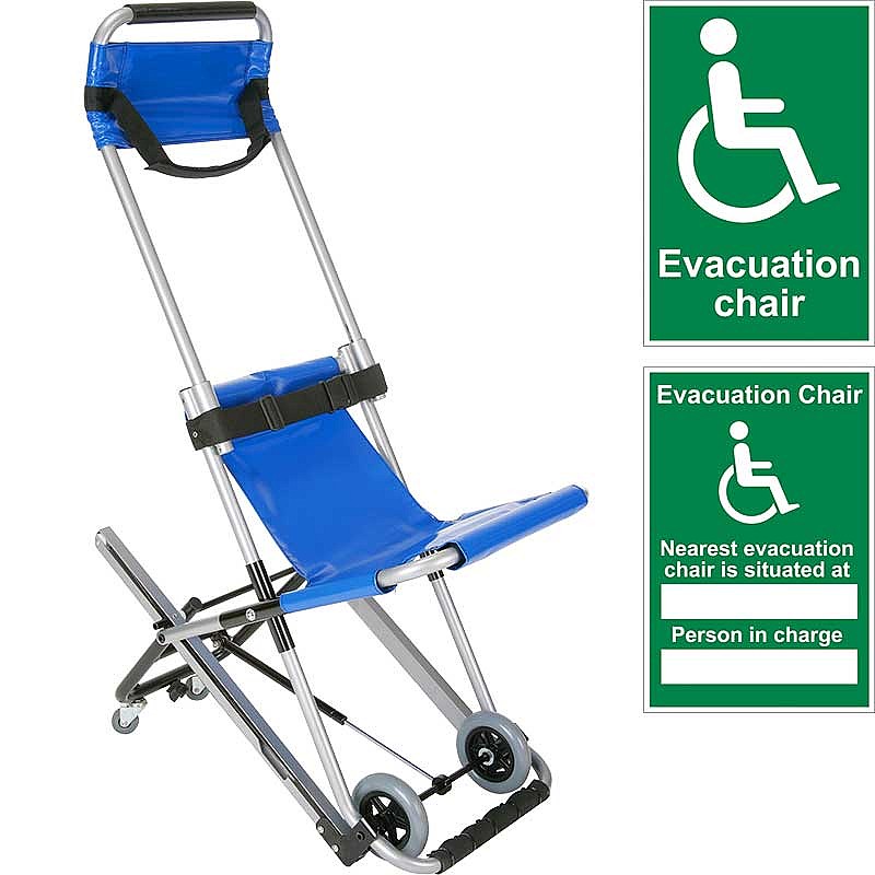 Safety First Aid Evacuation Chair with Free Accessory Bundle