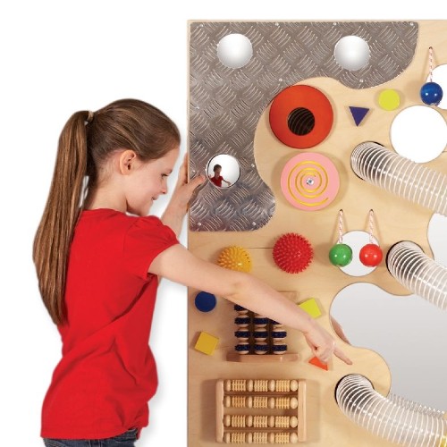 Sensory Tactile Tube Wall Panel In Use