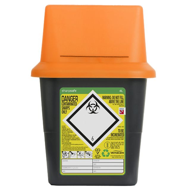 Sharpsafe 4 Litre Sharps Container Units (Pack of 50)