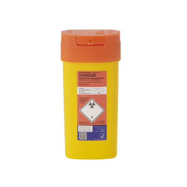 Sharpsguard Orange 0.6L Sharps Container (Case of 48)