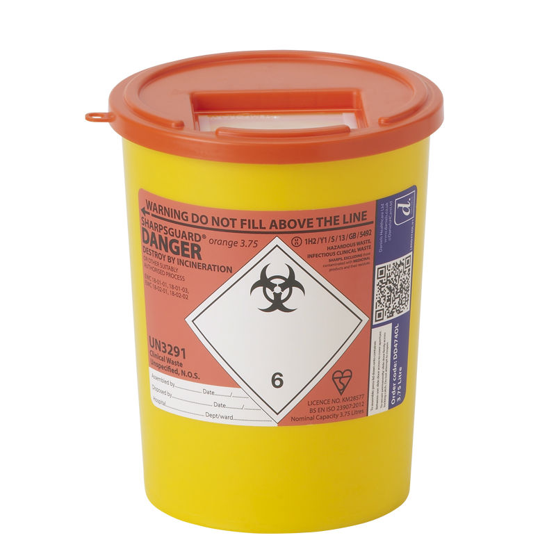 Sharpsguard Orange 3.75L General-Purpose Sharps Container (Case of 48)