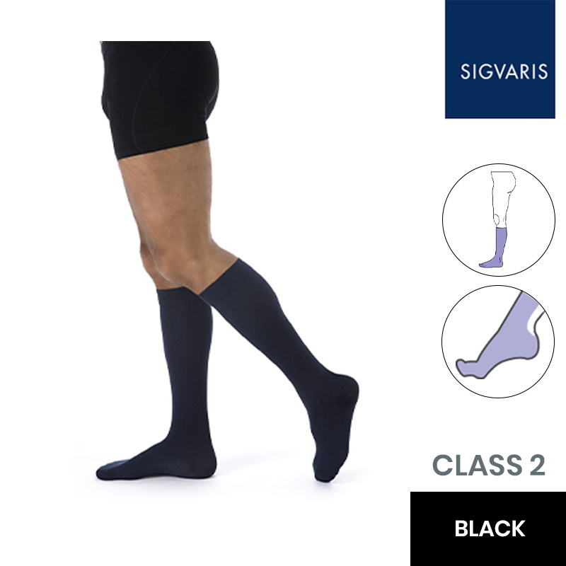 Sigvaris Coton Black Mens Socks Health And Care