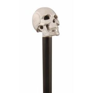 Silver Plated Skull cane