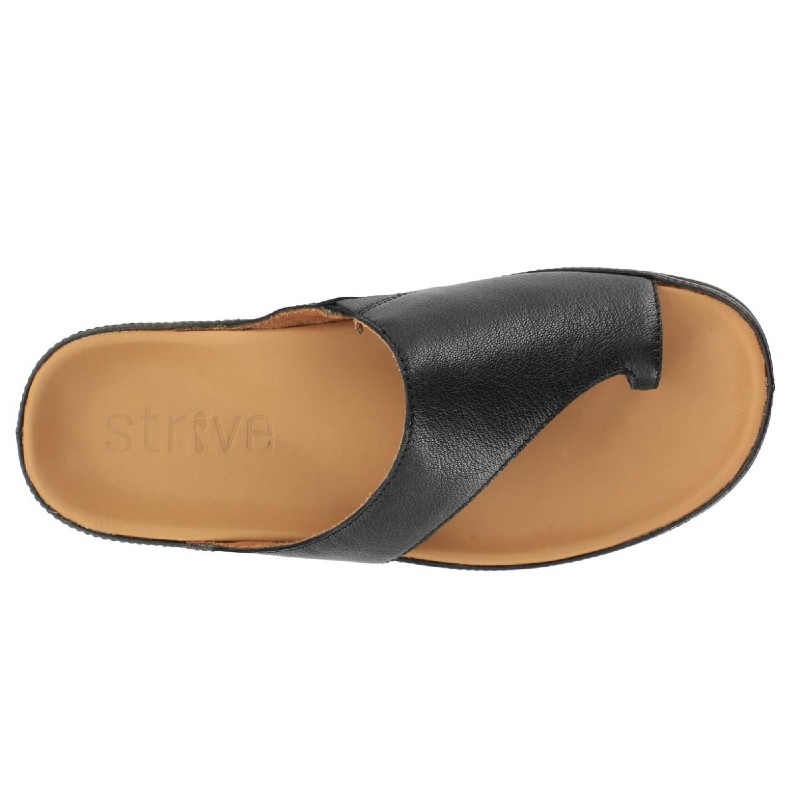 Strive Capri Black Orthopaedic Sandals | Health and Care