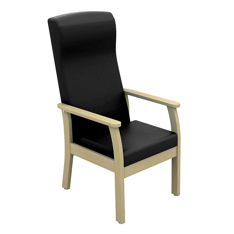 Sunflower Medical Atlas Black High-Back Vinyl Patient Armchair