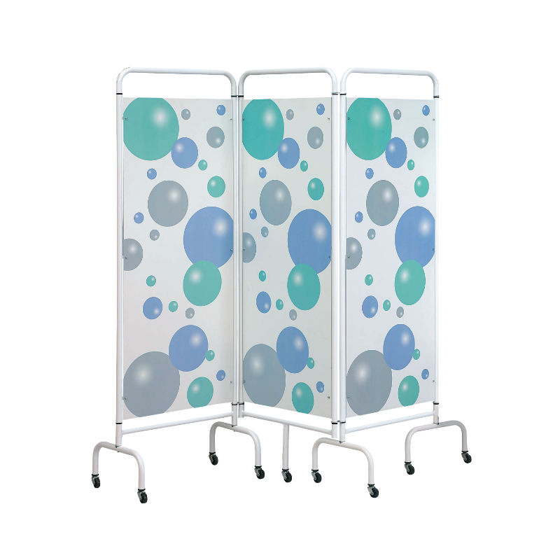 Sunflower Medical Bubble Mobile Three-Panel Folding Hospital Ward Screen