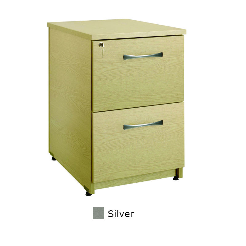 Sunflower Medical Silver Two Drawer Under Desk Pedestal