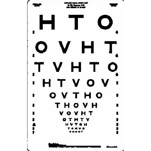 Translucent Distance 3m HTO Chart Health And Care