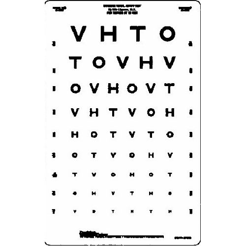 Translucent Distance 3m VHTO Chart | Health and Care