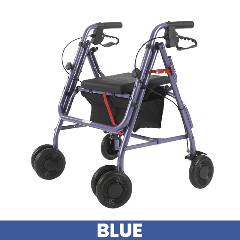 Uniscan Freeway 4-Wheel Walker with Lever Brake (Blue)