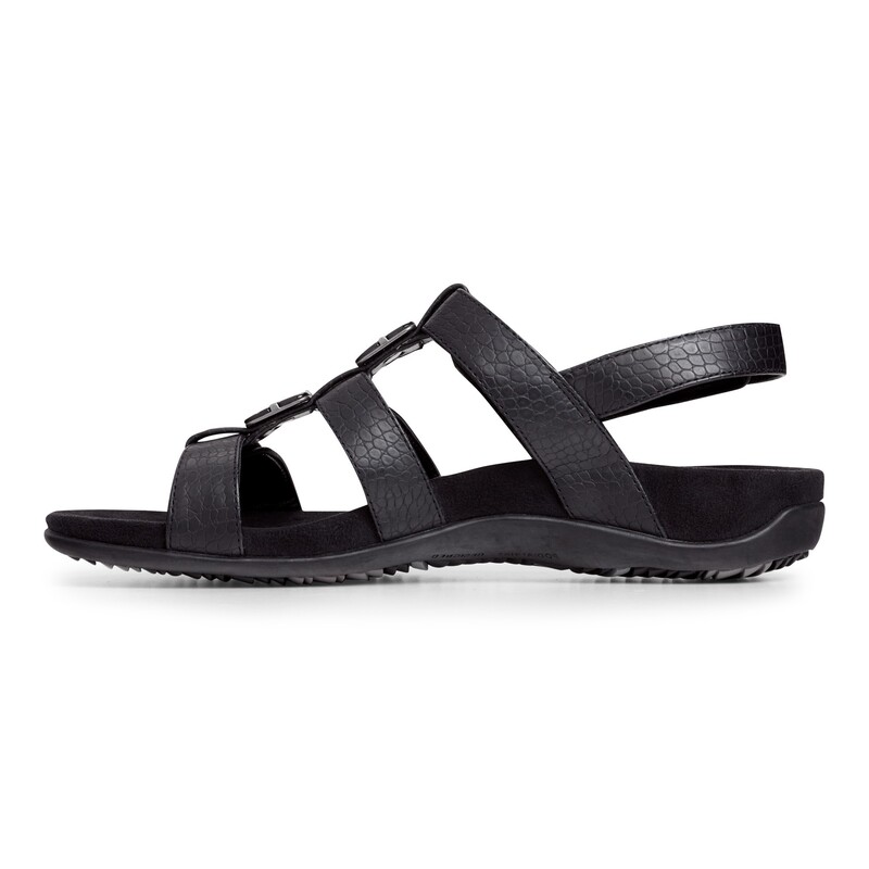 Vionic Rest Amber Black Orthotic Sandals | Health and Care