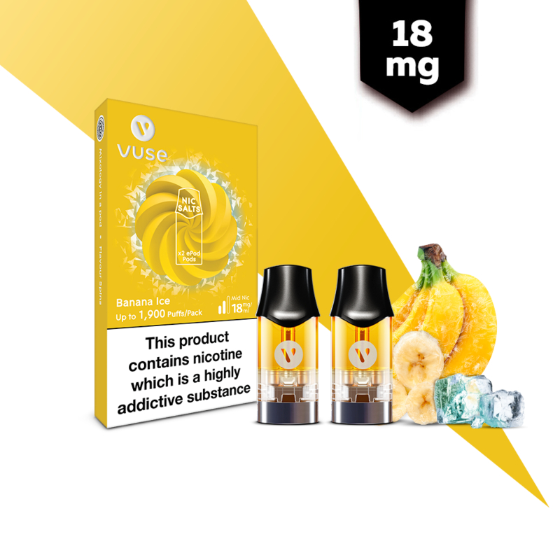 Vuse Pro ePod Banana Ice Refill Pods (18mg)