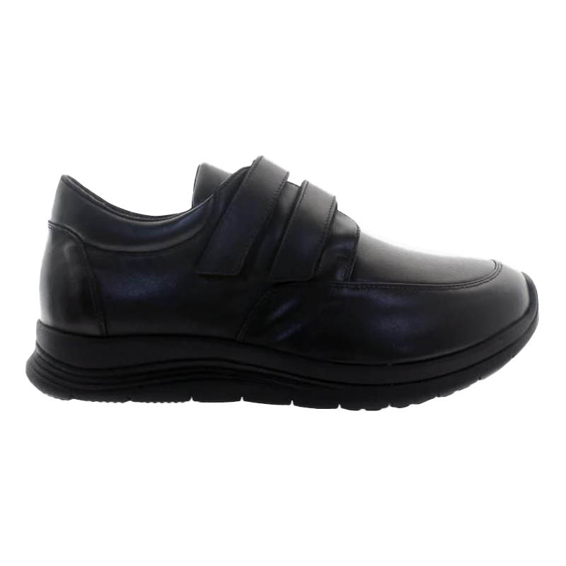 YDA MAC 3 Brian Men s Extra Wide Leather Diabetic Shoes with Velcro Black