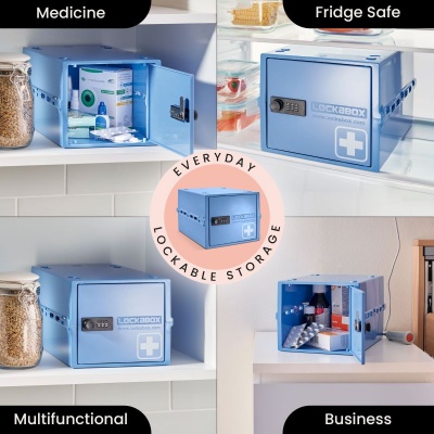 Lockabox One Medi Lockable Medicine Box (Medi Blue)