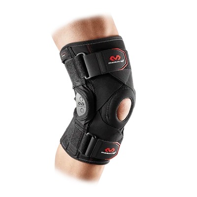 McDavid Neoprene Knee Support Brace with Polycentric Lateral Hinges and Cross Straps