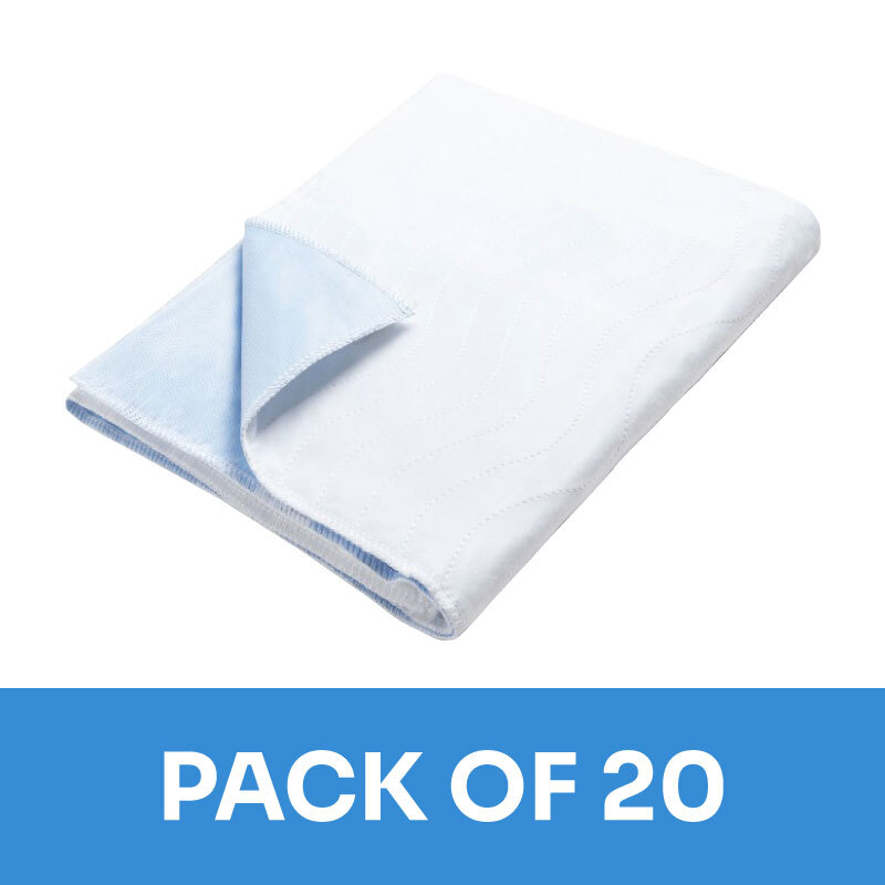 Pack of 20 Community Incontinence Bed Pads with Tucks