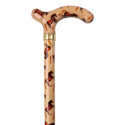 Petite Adjustable National Gallery Whistlejacket Derby Handle Walking Cane