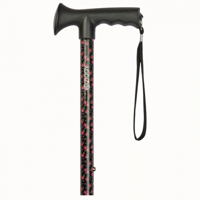 Ziggy Floral Folding Cane With Gel Handle Health And Care