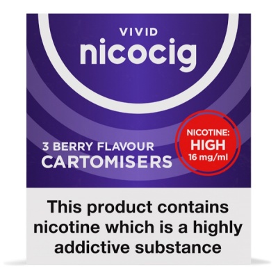 Nicocig Refill Cartridges High Strength Berry Cartomisers