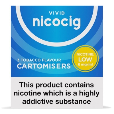 Nicocig Electronic Cigarette Low Strength Refill Cartridges
